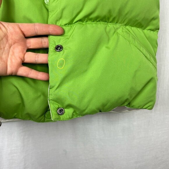 American Eagle Down Fill Reversible Puffer Vest Women S Y2K Kelly Green Rave AEO - Picture 15 of 16